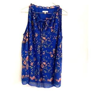 Sleeveless Floral Blouse